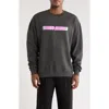 Santo Studio Santo Blur Oversize Stretch Fleece Crewneck Sweatshirt In Black