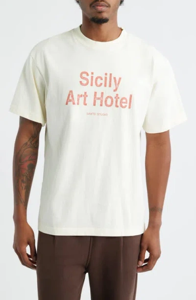 Santo Studio Sicily Art Hotel Graphic T-shirt In Neutral