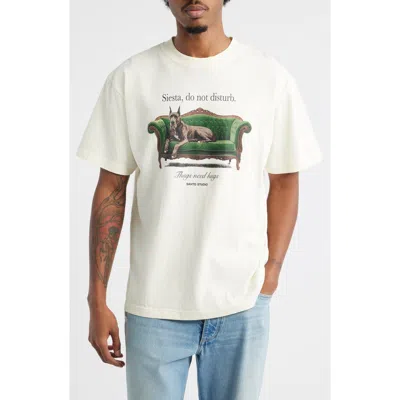 Santo Studio Siesta Time Graphic T-shirt In White