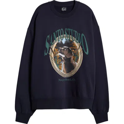 Santo Studio Spirit Of Newport Crewneck Sweater In Blue