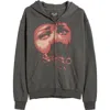 Santo Studio Tears Zip Graphic Hoodie In Black