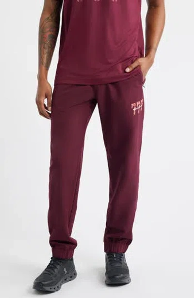 Santo Studio Tempo 777 Enjoy Tech Joggers In Burgundy