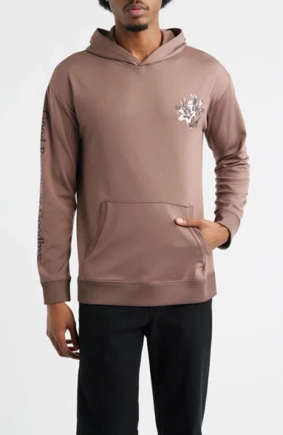 Santo Studio Tempo Good Energy Comfort Fleece Hoodie In Brown