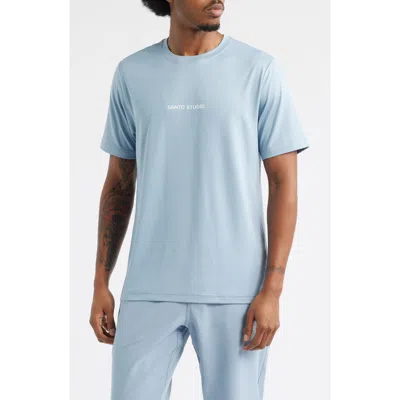 Santo Studio Tempo Haze Tech Logo Graphic T-shirt In Blue