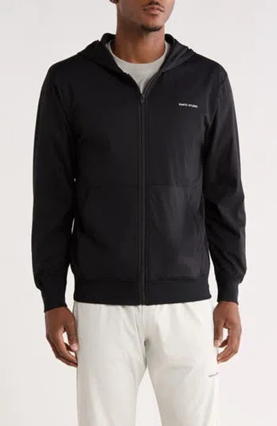 Santo Studio Tempo Lite Zip Hoodie In Black