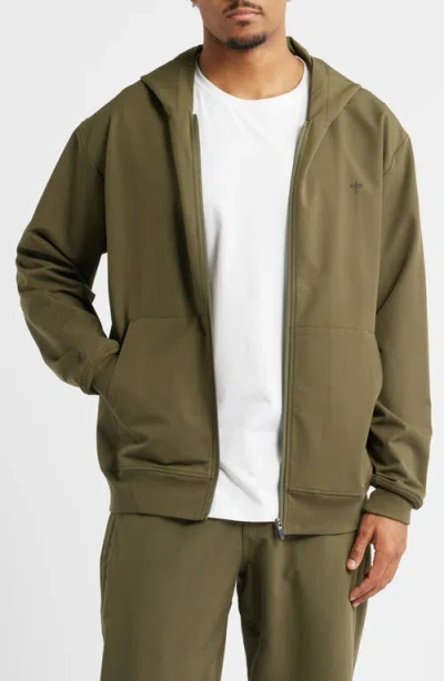 Santo Studio Tempo Tech Zip Jacket In Green