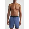 Santo Studio Tempo Wordmark Performance Drawstring Shorts In Blue