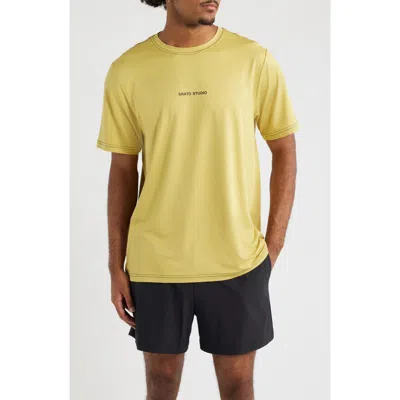 Santo Studio Tempo Wordmark Tech Graphic T-shirt In Gold