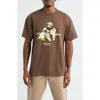 Santo Studio Thugs Need Helmets Graphic T-shirt In Brown