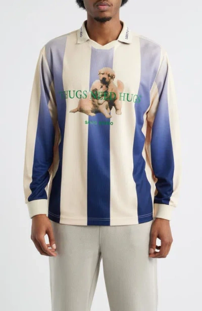 Santo Studio Thugs Need Hugs Graphic Club Jersey In Blue