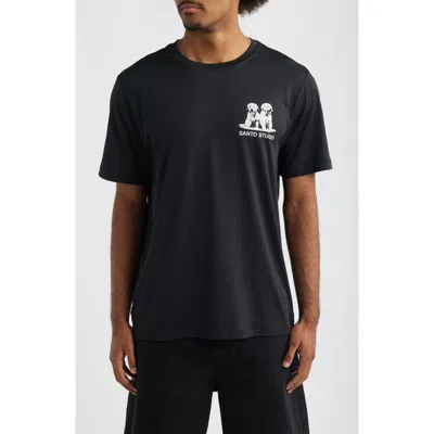 Santo Studio Thugs Need Hugs Graphic Tech T-shirt In Black