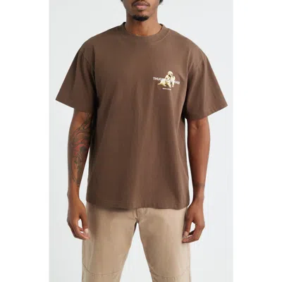 Santo Studio Thugs Need Hugs Og Cotton Graphic T-shirt In Brown