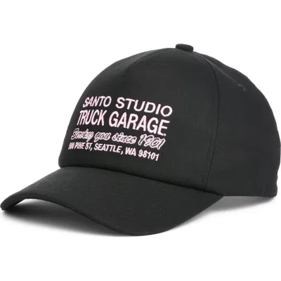 Santo Studio Tow Truck Snapback Baseball Cap In Black