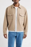 Santo Studio Trapani Wool Blend Zip-up Jacket In Neutral