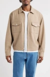 Santo Studio Trapani Wool Blend Zip-up Jacket In Brown