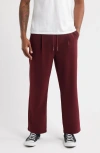 Santo Studio Veloce Cotton Neoprene Track Pants In Burgundy
