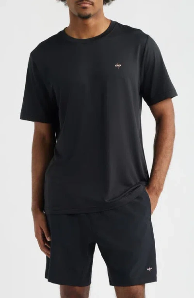 Santo Studio Verona Tech Solid Black T-shirt In Blue