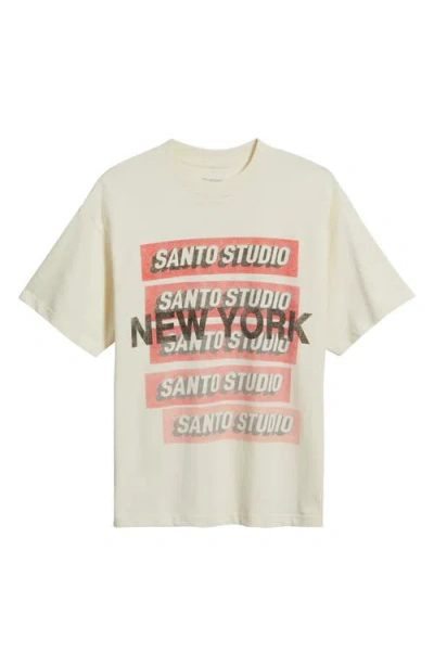Santo Studio X Cody Bellinger Ny Post Drappo Graphic T-shirt In White
