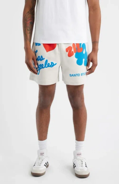 Santo Studio Zilla We Love La Graphic Sweat Shorts