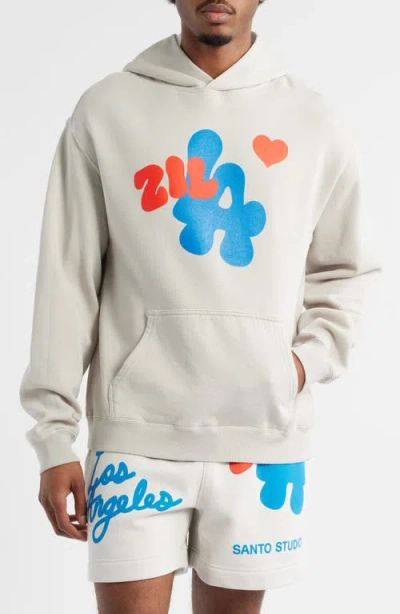 Santo Studio Zilla We Love La Hoodie In White