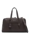 Santoni Double-handle Travel Bag In Marrón