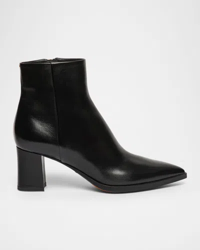 SANTONI 65MM ESTEL LEATHER ANKLE BOOTS