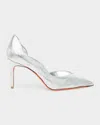 Santoni Leather High-heel Pump In Animal Print