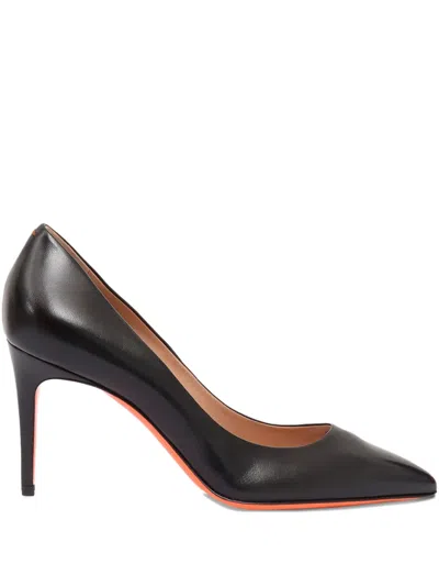 Santoni 85mm Pointed-toe Pumps In Black