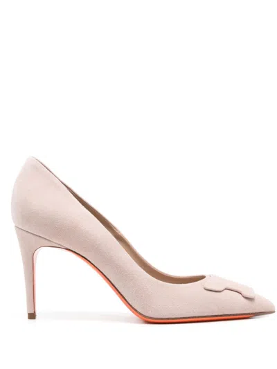 Santoni 85mm  Sibille Pumps In Neutrals