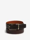 Santoni Adjustable Leather Belt In Burgundy