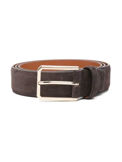 SANTONI ADJUSTABLE SUEDE BELT