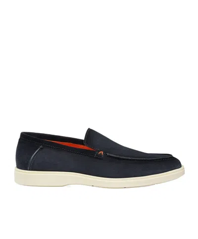 SANTONI SANTONI ALMOND-TOE SLIP-ON LOAFERS