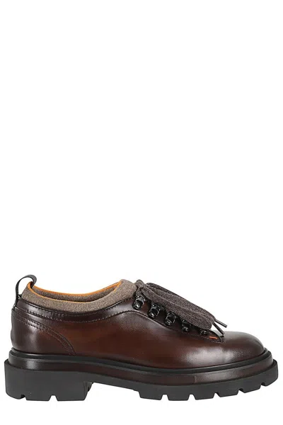 Santoni Alpine Boots In Brown