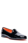 Santoni Andrea Black Patent Leather Loafers In Black