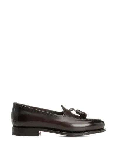 Santoni Andrew Leather Loafers In Brown