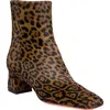 Santoni Animal-print Cavallino Ankle Boot In Brown
