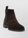 Santoni Ankle Boots With Elastic Side Panels In Brown