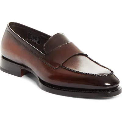 Santoni Arco Loafer In Brown