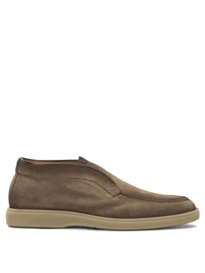 Santoni Suede Desert Boot In Multi