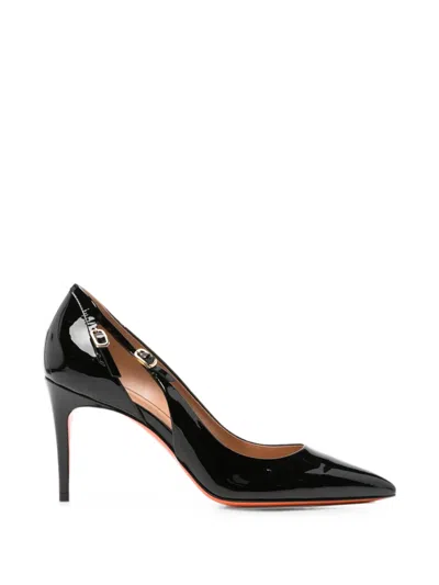 Santoni Audrey Leather Pumps In Black