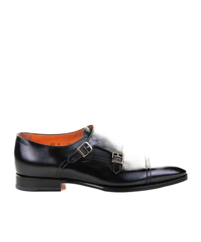 SANTONI 'AXEL' BUCKLE LOAFERS