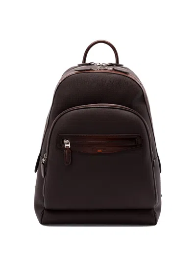 Santoni Backpack In Brown