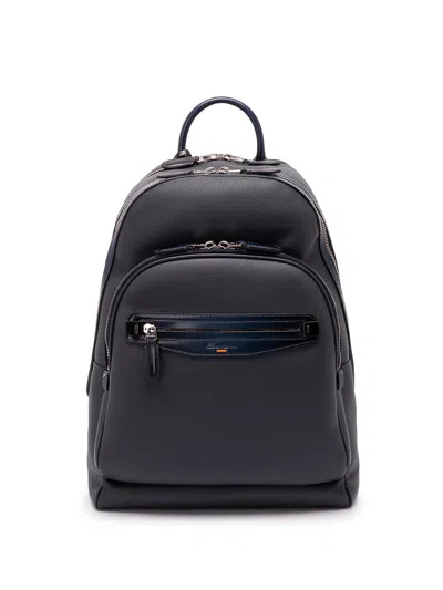 Santoni Backpack In Blue