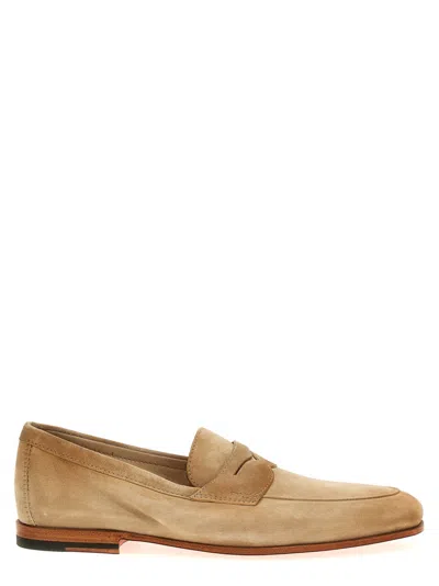 SANTONI BEIGE CARLO LOAFERS