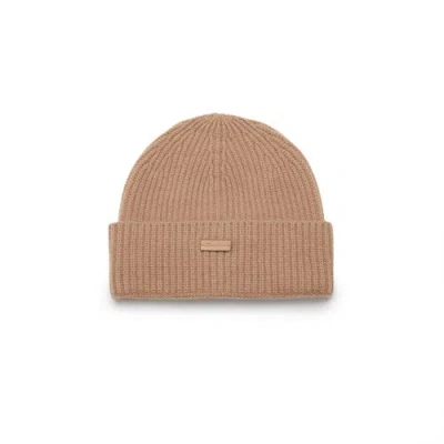 Santoni Beige Cashmere Beanie Autunno Brown