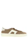 Santoni Dbs1 Sneakers In Grey Suede In Beige