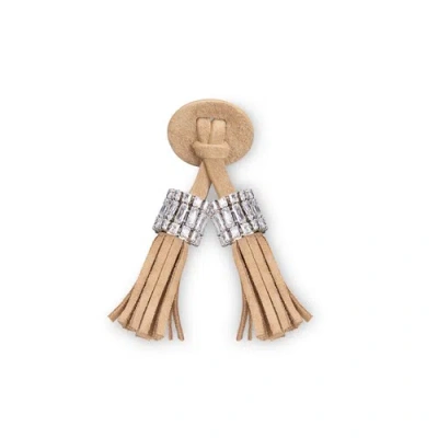 Santoni Beige Suede  Atelier Tassels Miele Beige