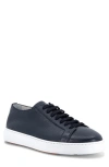 Santoni Suede Low-top Sneakers In Blue