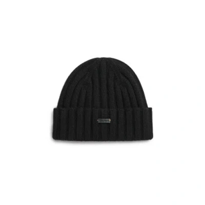 Santoni Black Cashmere Beanie