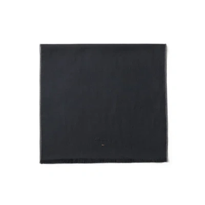 Santoni Black Cashmere Scarf Fumo Black